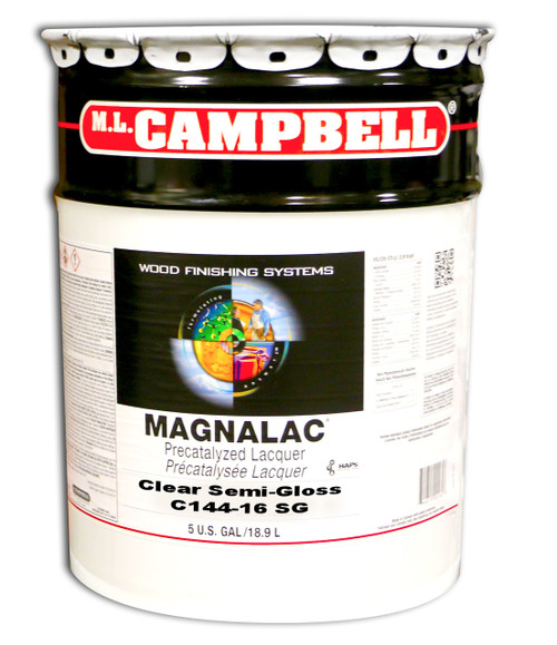 ML Campbell Magnalac Pre-cat Lacquer Clear Semi-Gloss 5 Gallons