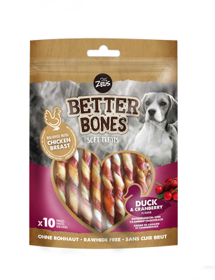 Zeus Better Bones Palitos Envueltos Sabor Pato Con Arandanos