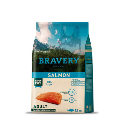 BRAVERY SALMON ADULT LARGE/MEDIUM BREEDS