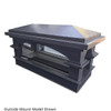 Shroud 52 with chase cover in galvanized metal with black powdercoat -  inside dimensions 53.5” x 32.5”