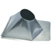 6" Ventis Class-A Stainless Steel Non-Vented Roof Flashing w/ storm collar - use with metal roof