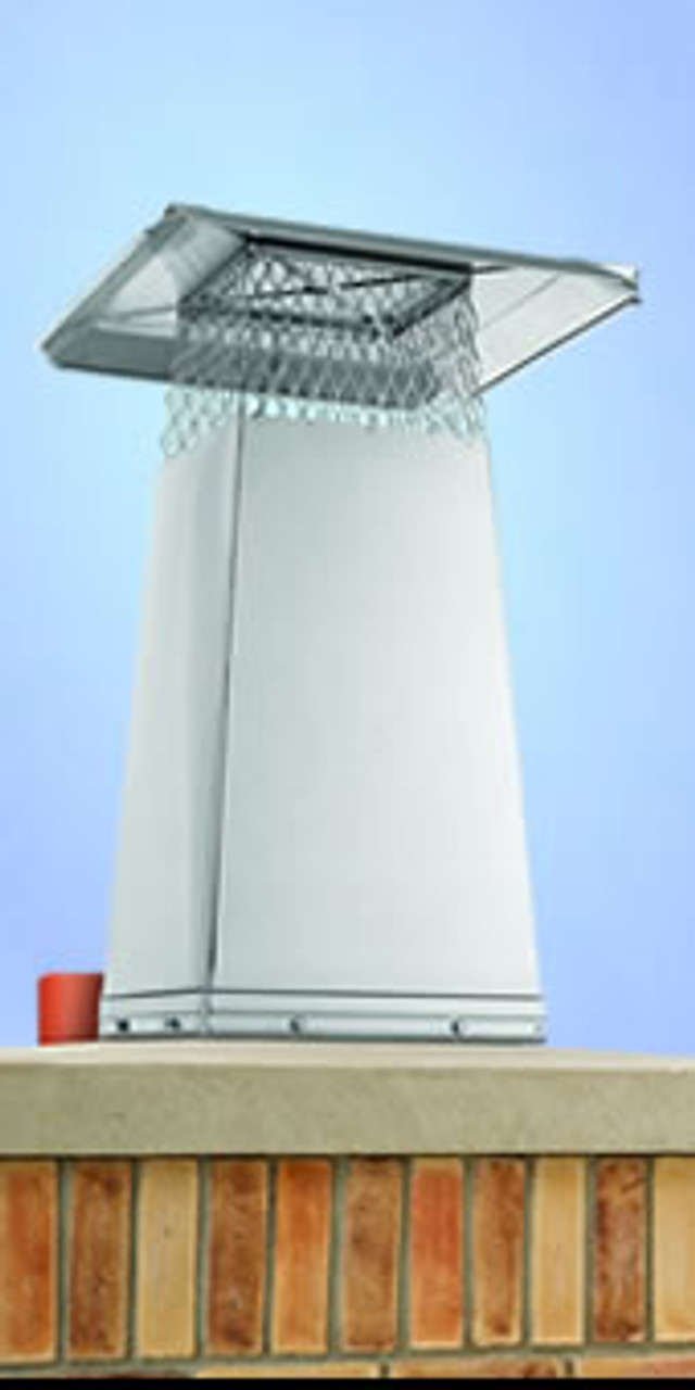 HomeSaver SS 2' Flue Stretcher Cap 8" x 8" - 316 Stainless