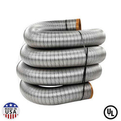 8" x 15' up to 35' - 316 Ti Stainless Steel Chimney Liner Kit with Tee
