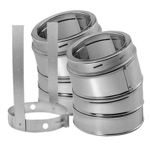 DuraVent DuraTech Chimney Stainless Steel 15-Degree Elbow Kit