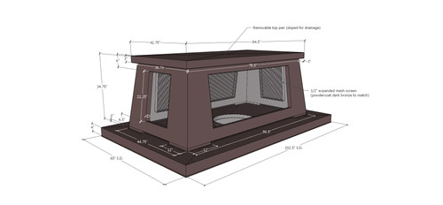 ROAM Shroud and Chase Cover as Per Drawing and Worksheet Dark Bronze Aluminum Kynar