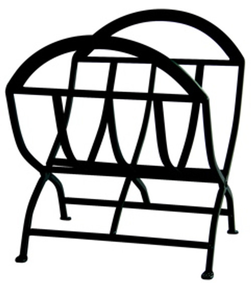 Black Wrought Iron Log Rack by Uniflame