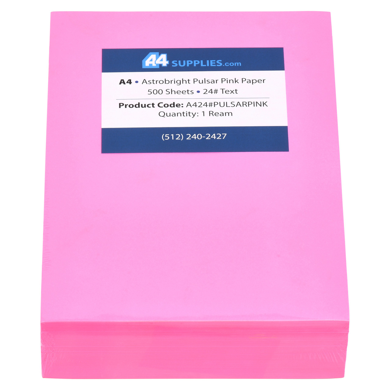 Coloured A4 Paper - Printer Paper - 500 Sheets - 1 Ream - Pink