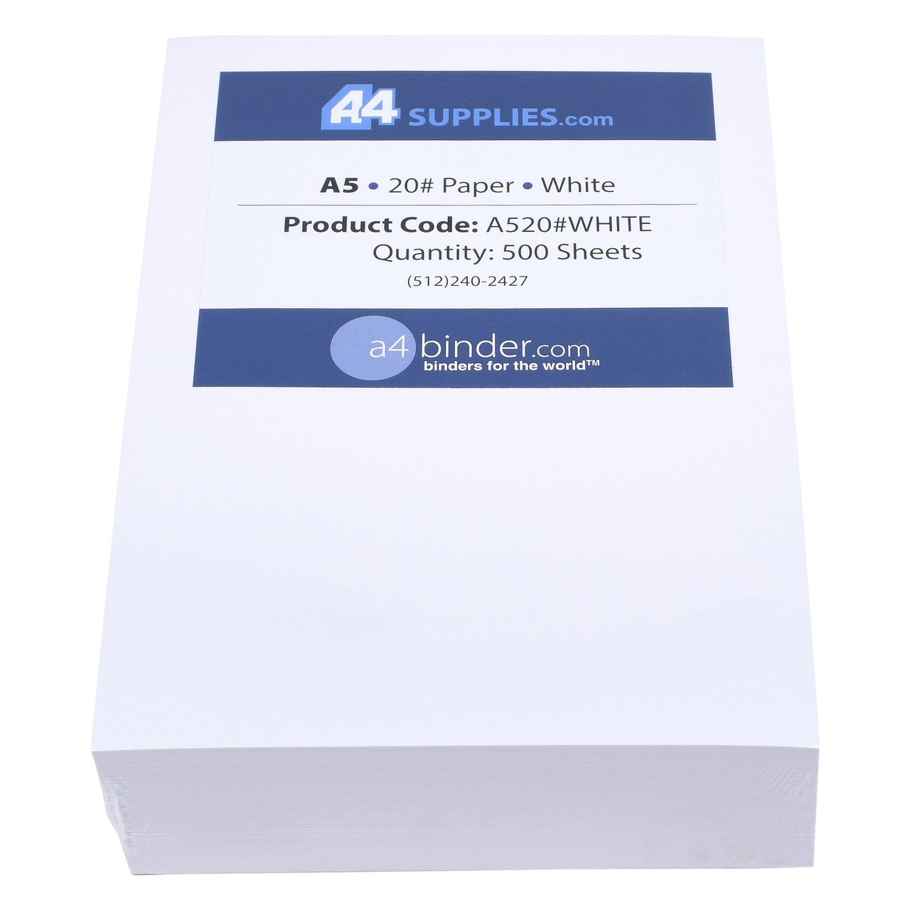 Empire Imports 24 lb. A5 Size Multi-Purpose Paper, Case of 20 Reams, 250  Sheets per Ream, White (A524C)