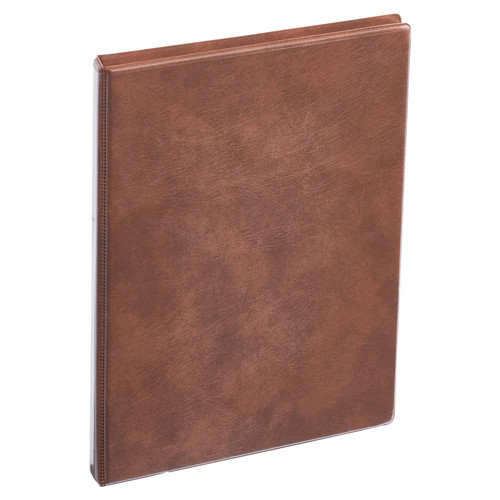 A4 Half Inch Pecan 4-Ring Binder