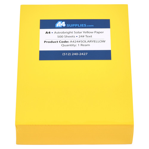 A4 24lb Solar Yellow Paper