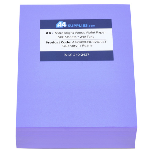 A4 24lb Venus Violet Paper