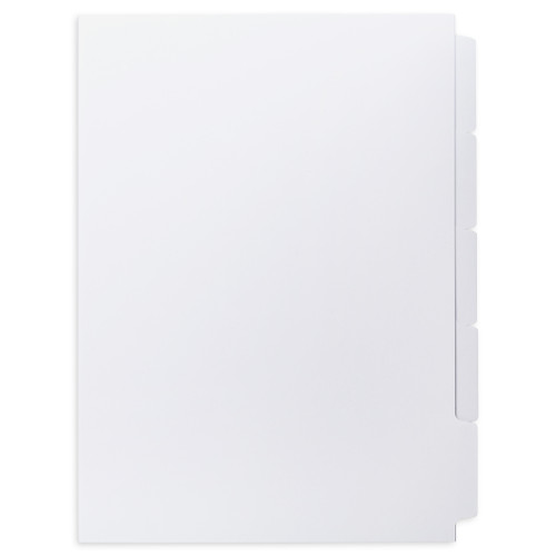 A4 5-Bank Uncoated Tab Stock (Uncoated Blank Tabs, Box Of 50 Sets)