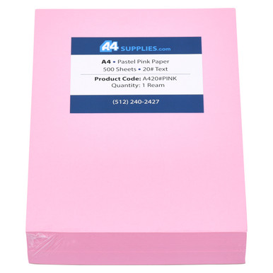 A4 Pastel Pink Copy Paper | Free Shipping On Orders Of $500