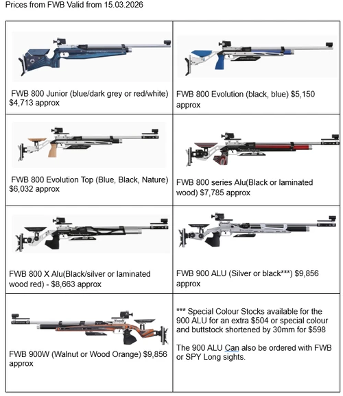 FWB Air Rifles *Updated 07-10-26