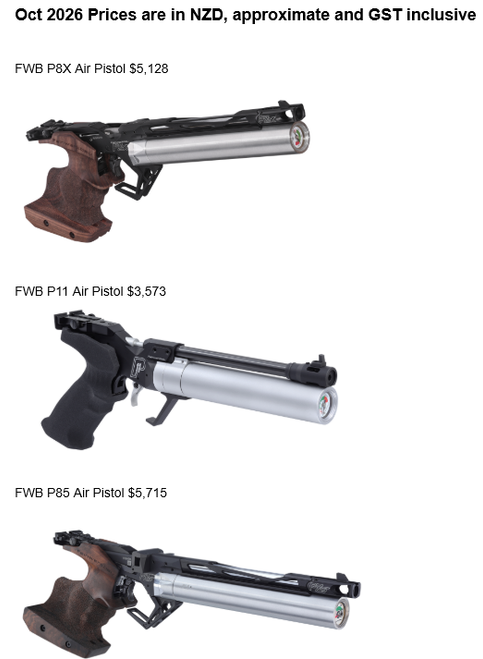 FWB Air Pistols ** updated 07-10-26