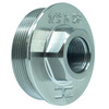 Faxon Direct Thread Hub ½x28 — front three-quarter view of titanium hub showing 1.375-24 external HUB threads and ½x28 internal bore