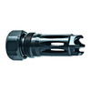 Faxon MuzzLok® Stainless Steel Plan B Flash Hider 5/8x24 — side view showing ports and timing nut assembly