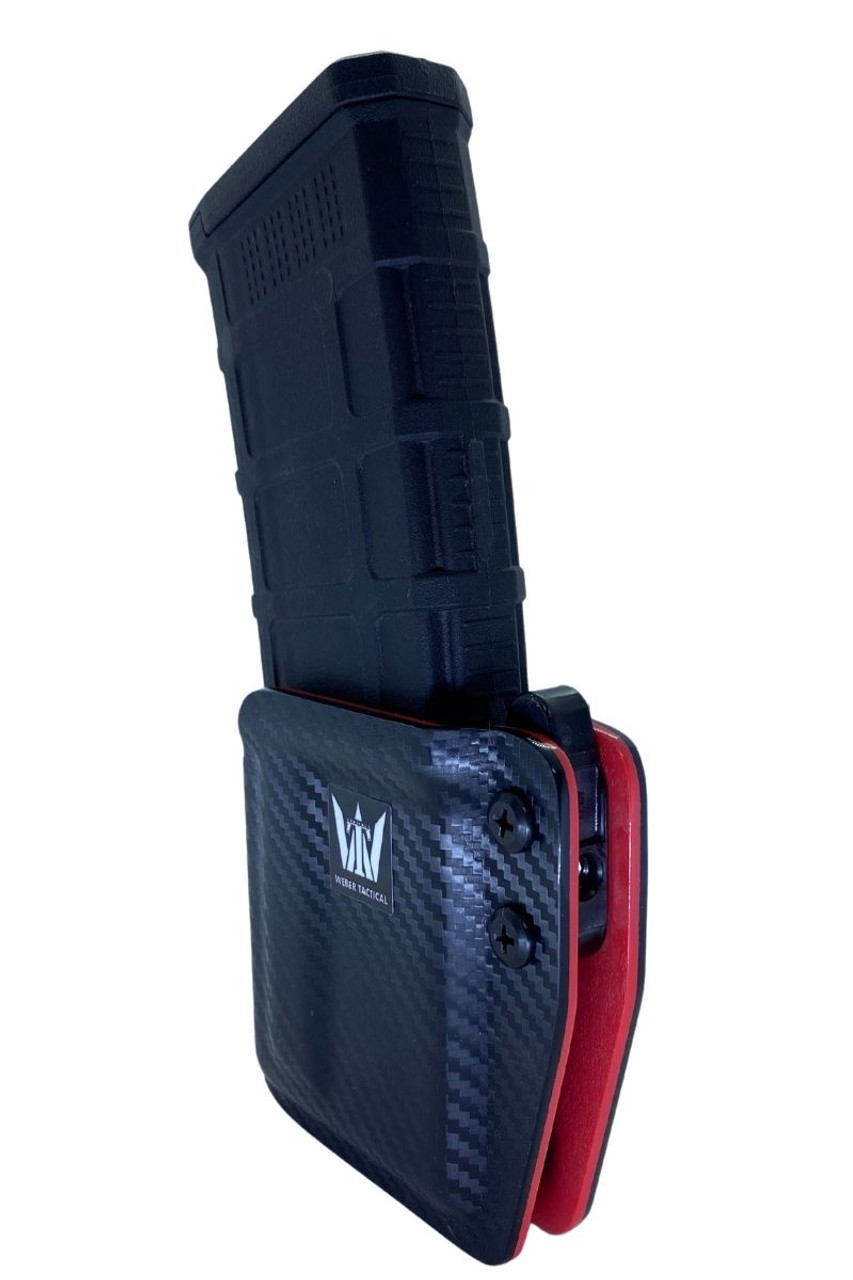 AR15 Mag Pouch - Carbon Fiber/Red - Faxon Firearms