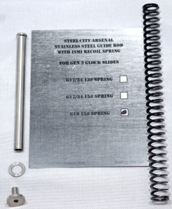 Stainless Guide Rod for Glock 19 gen 1-3- ISMI 15# Spring Stainless Guide Rod for Glock 19 gen 1-3- ISMI 15# Spring