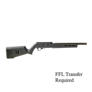 Black FX22 Rifle featuring a Magpul stock and 16-inch fluted bull barrel, presented side-on against a white backdrop. Black FX22 Rifle featuring a Magpul stock and 16-inch fluted bull barrel, presented side-on against a white backdrop.