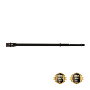 Faxon Duty Series Gunner Profile 18 inch 5.56 barrel — full side view, rifle-length gas Faxon Duty Series Gunner Profile 18 inch 5.56 barrel — full side view, rifle-length gas