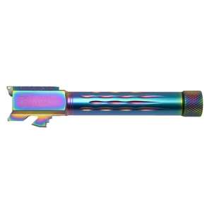 FAXON MATCH SERIES FLAME FLUTED® THRD BARREL FOR G19 GEN 2-5 9MM CHAMELEON PVD