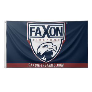 Faxon 3'x5' Shield Logo Flag - Blue & Red Faxon 3'x5' Shield Logo Flag - Blue & Red