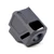 Faxon EXOS-533 pistol compensator for Glock 43X and 48, black anodized 6061 aluminum, single chamber with three angled top ports and rounded top corners, 1/2x28