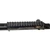 Faxon FX7 polished DLC 8.6 Blackout barreled action — angled overhead view of 20 MOA picatinny rail - slight view of engraving