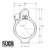 Faxon .875" adjustable gas block — line drawing showing dimensions