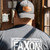 Faxon Charcoal/White Snapback Hat - Leather Patch
