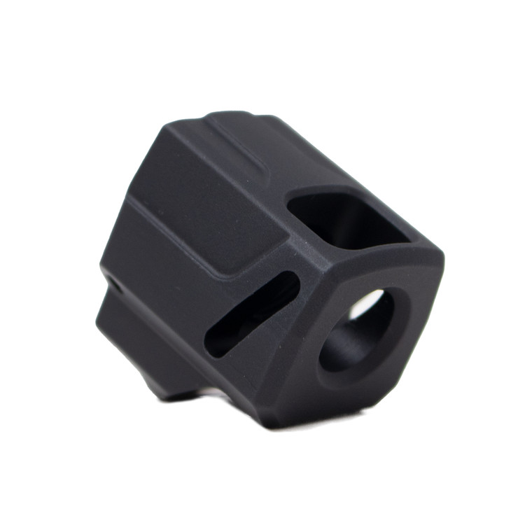 Faxon EXOS-525 9mm pistol compensator for SIG P365 and P365 XL, black anodized 6061 aluminum