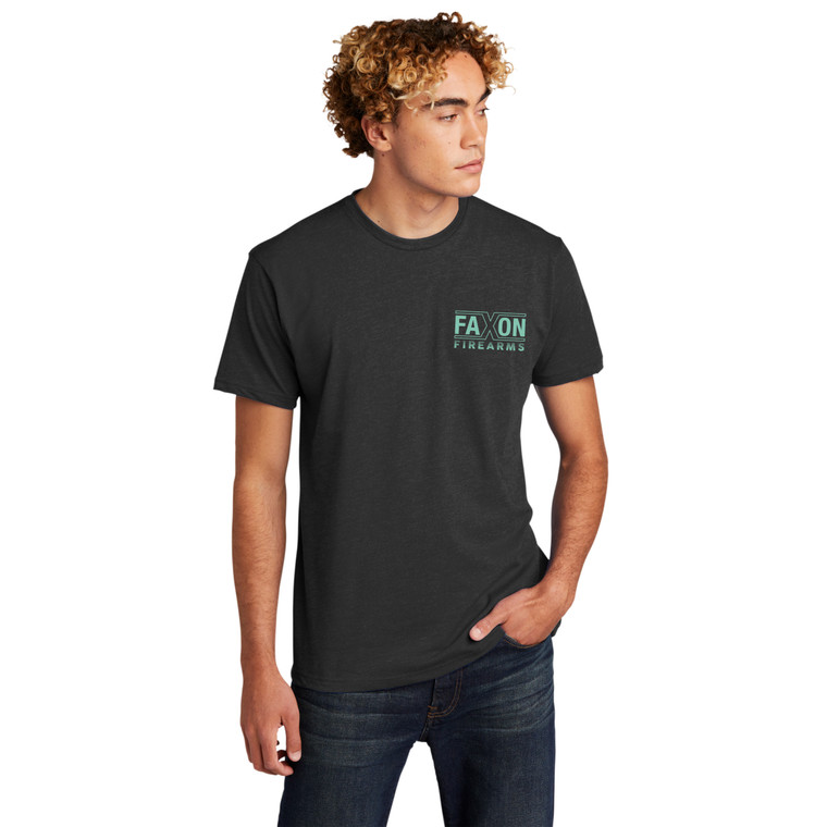 Faxon Gray Short Sleeve T-Shirt - Chameleon Logo - Faxon Firearms