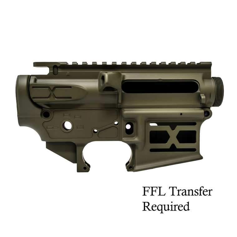 Faxon X-TRA Lite AR15 receiver set OD Green Cerakote stripped upper and lower