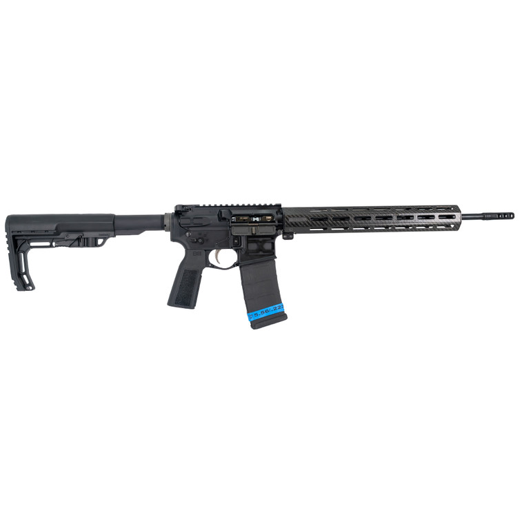 Faxon ION-X Hyperlite 16 inch 5.56 AR-15 rifle, 4.93 lb ultralight with X-Tra Lite skeletonized receivers, carbon fiber handguard, and slim 3-port muzzle brake