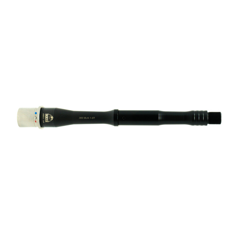 Faxon Match Series 9", Gunner 300 BLK, 1:5T, Pistol-Length, 416-R Stainless QPQ Nitride, 5R, Nickel Teflon Extension AR-15 Barrel