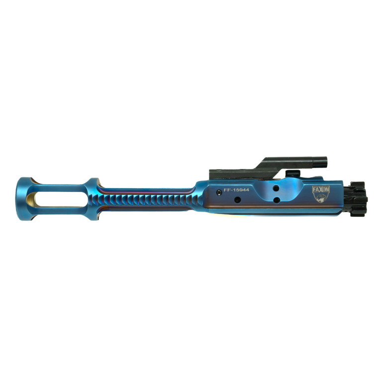 WEBSITE EXCLUSIVE: FAXON SUPERFINISHED 5.56 GUNNER LIGHTWEIGHT BOLT CARRIER GROUP - BLUE PVD