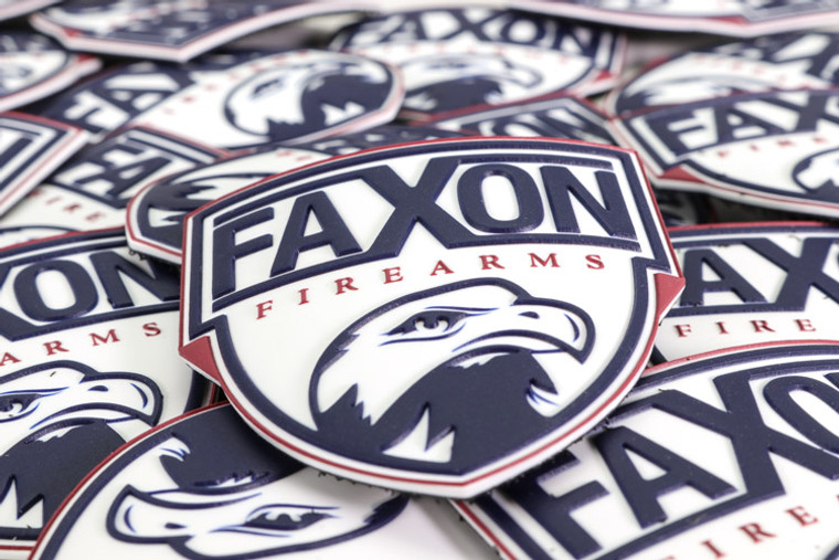 Faxon Patch - Shield - Red, White, & Blue - Velcro Backed