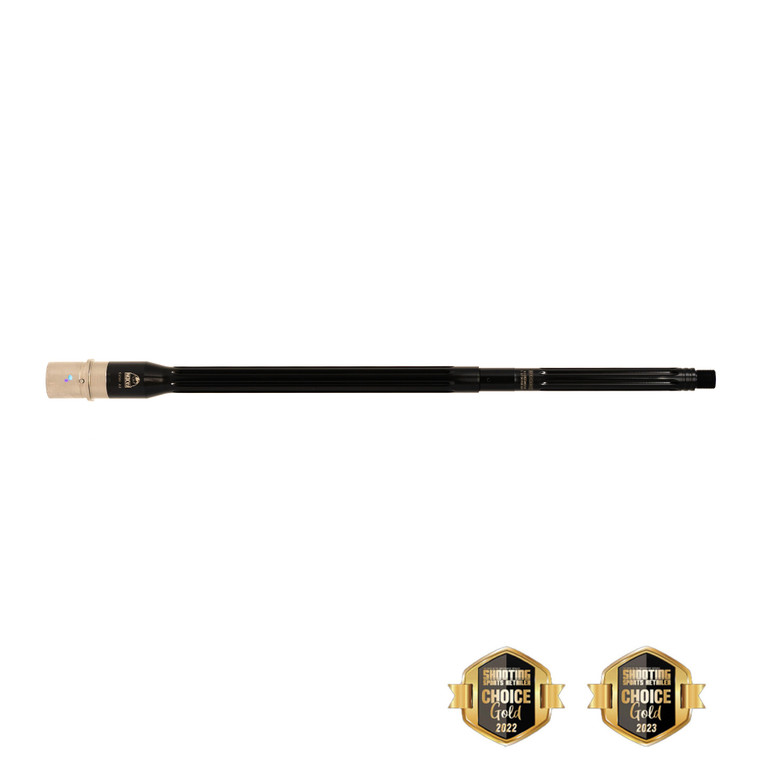 Faxon Match Series Heavy Fluted 20 inch 6.5 Creedmoor AR10 barrel, 1:8 twist, QPQ nitride, rifle gas — primary product photo.