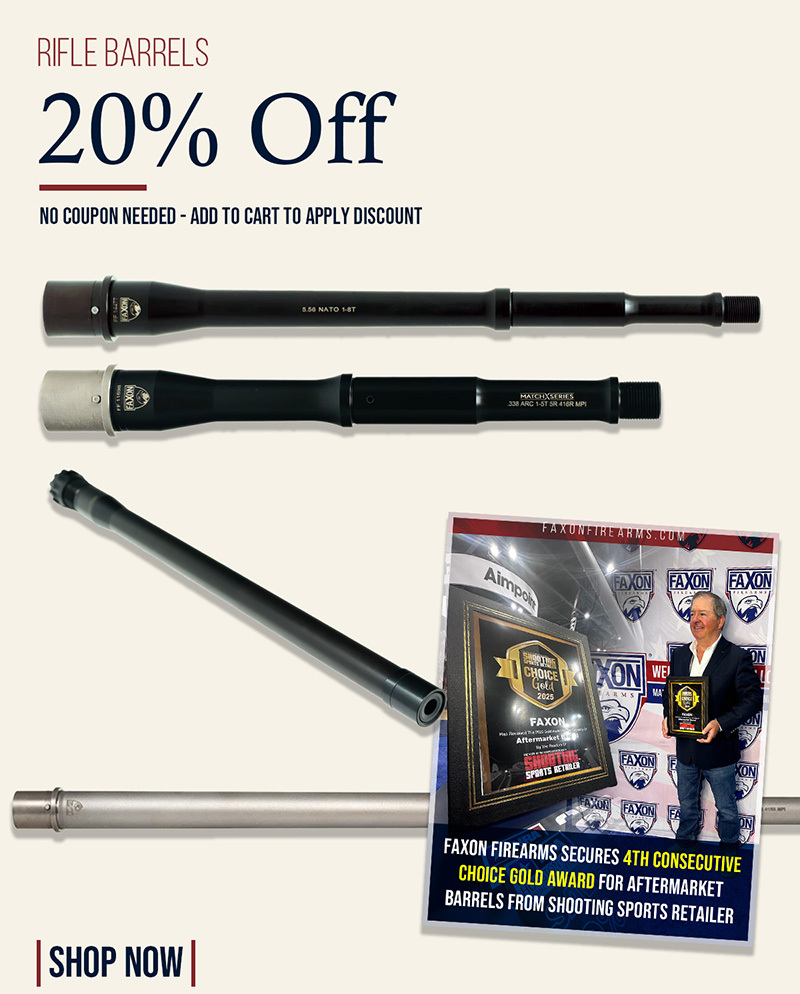 20% OFF RIFLE BARRELS