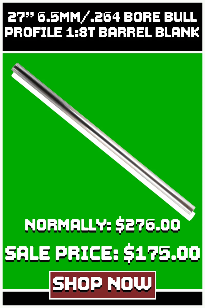 FAXON 27" 6.5MM/.264 BORE BULL PROFILE 1:8T BARREL BLANK