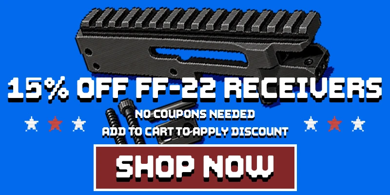 15% OFF FF-22 RECEIVERS - SHOP NOW