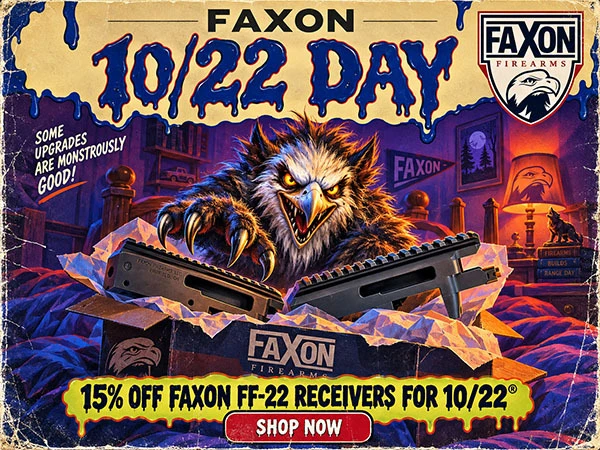 15% OFF FAXON FF-22 RECEIVERS FOR 10/22 - SHOP NOW