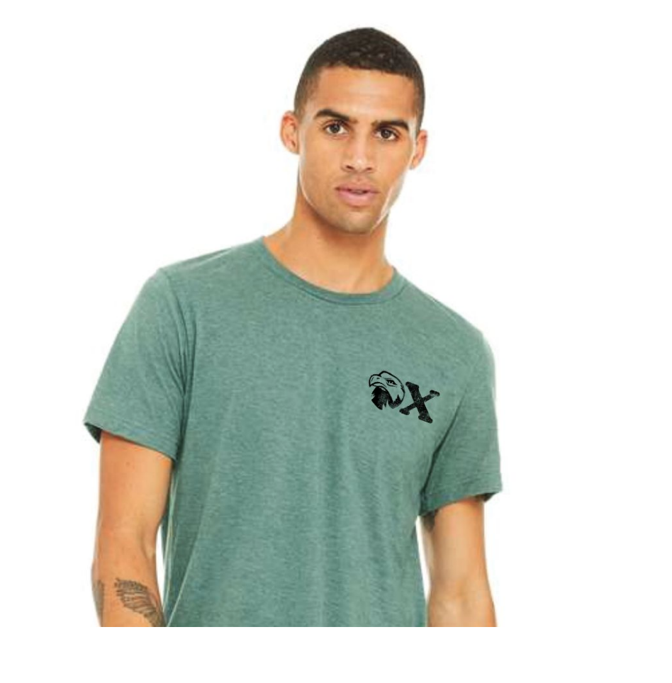 Faxon Light Green Short Sleeve T-Shirt with Eagle X