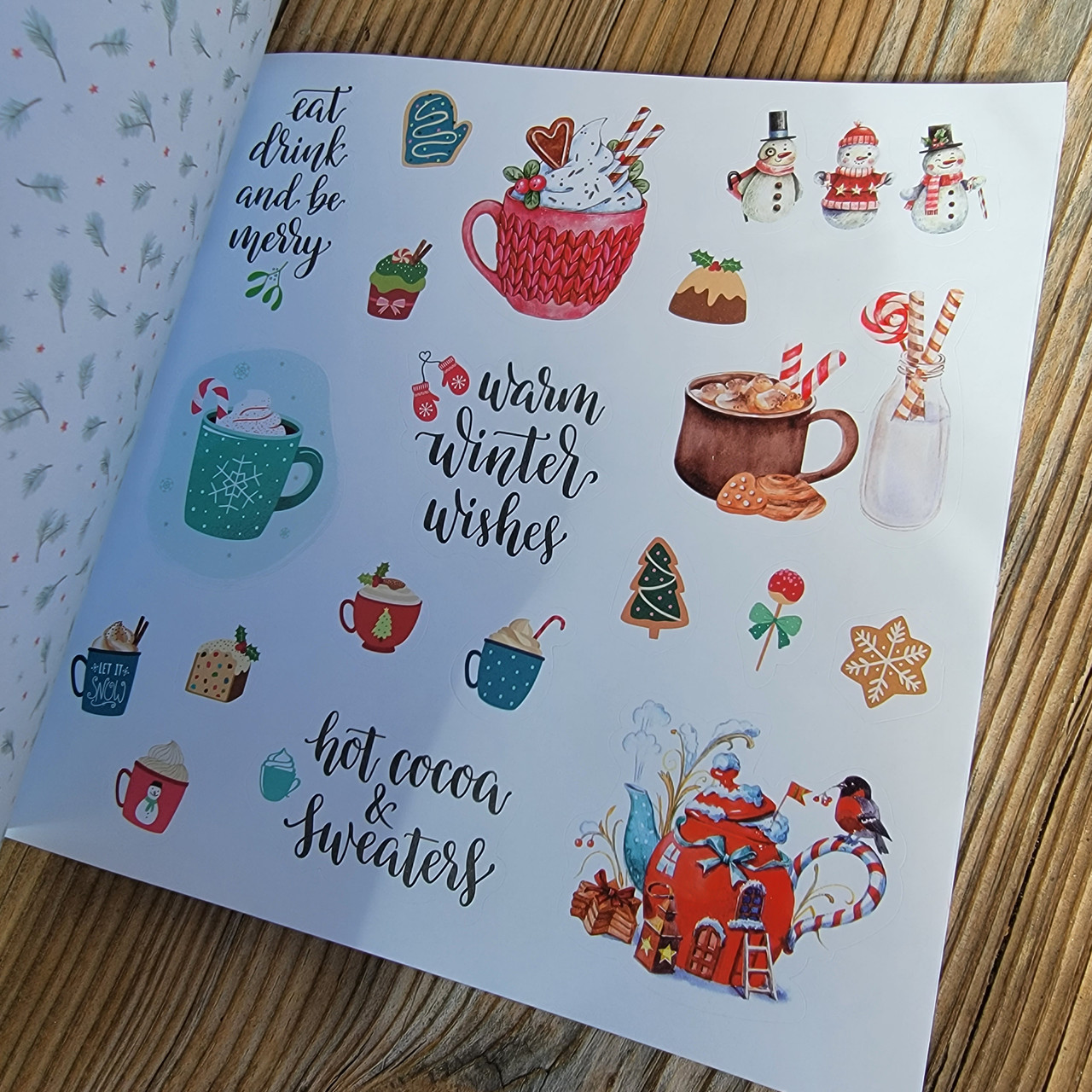 Bronzing Washi Sticker Book Christmas Greeting Book Series - Temu