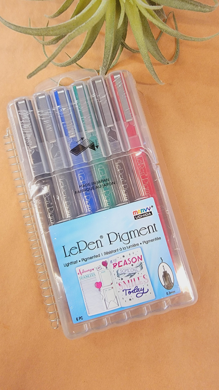 Pointliner Pigment Ink Pen Set of 5-Black - mulberrycottage