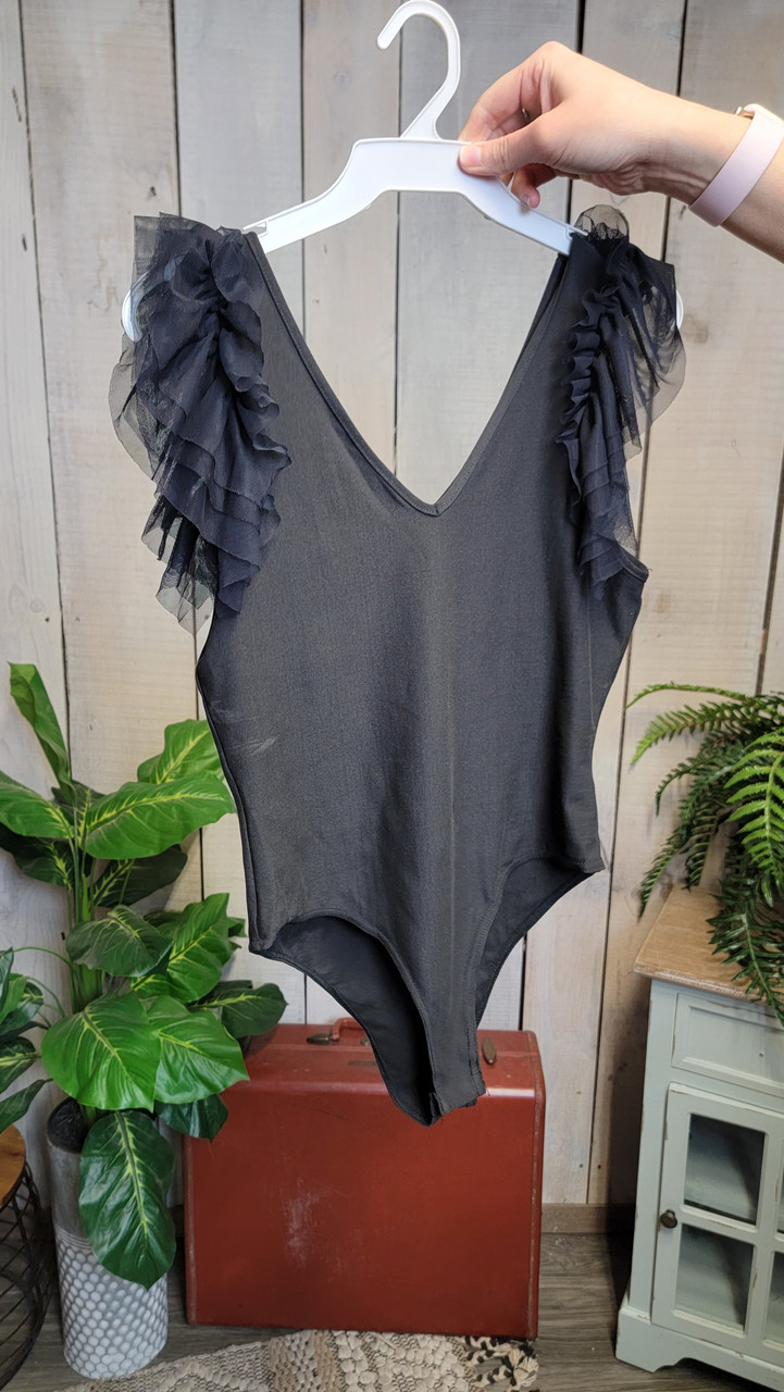 Night Sky Shimmer Bodysuit-Black - mulberrycottage