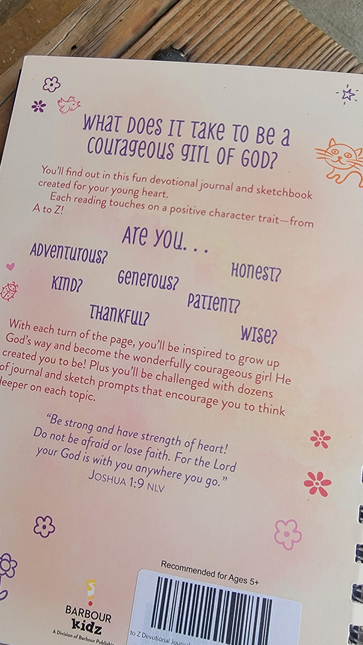 A to Z Devotional Journal and Sketchbook for Courageous Girls