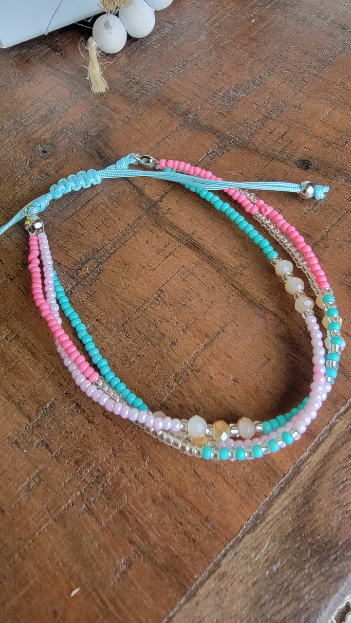 Summer seed bead bracelet tutorial 