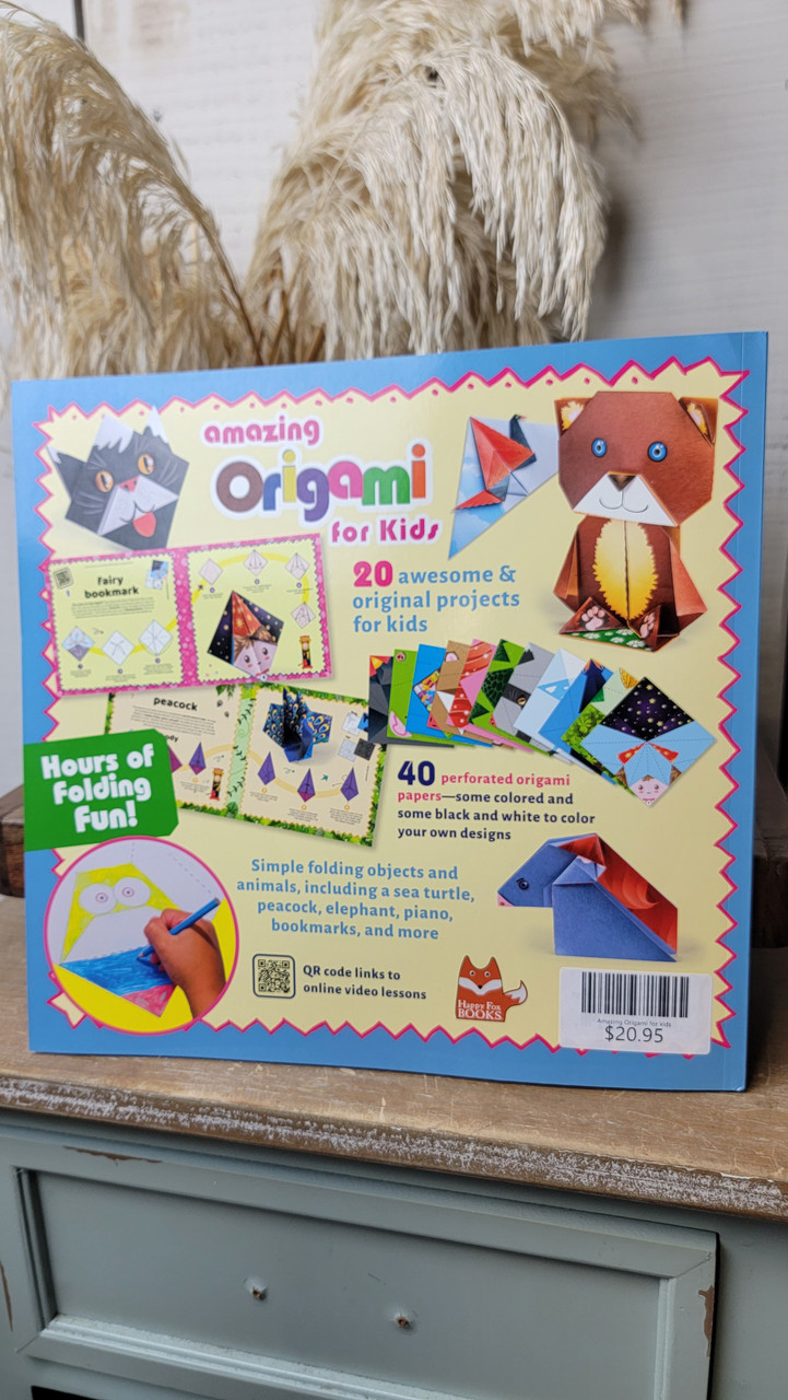 Amazing Origami for Kids: 20 Easy Patterns with 40 Sheets of Colored and  Color-Your-Own Paper (Happy Fox Books) Fun, Creative Paper-Crafting Kit for